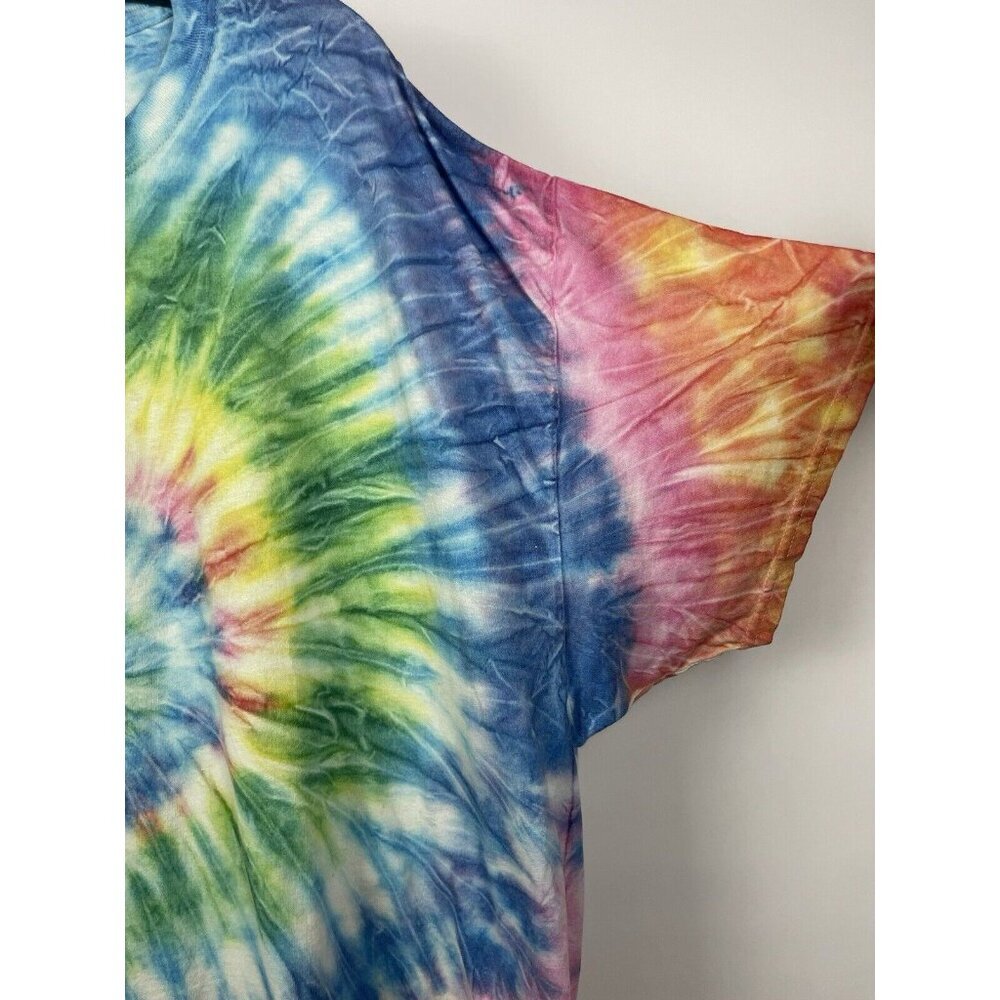 Shadow Hill Multicolor Rainbow Swirl Tie Dye Short Sleeve T-Shirt Size XXXL - Picture 4 of 8